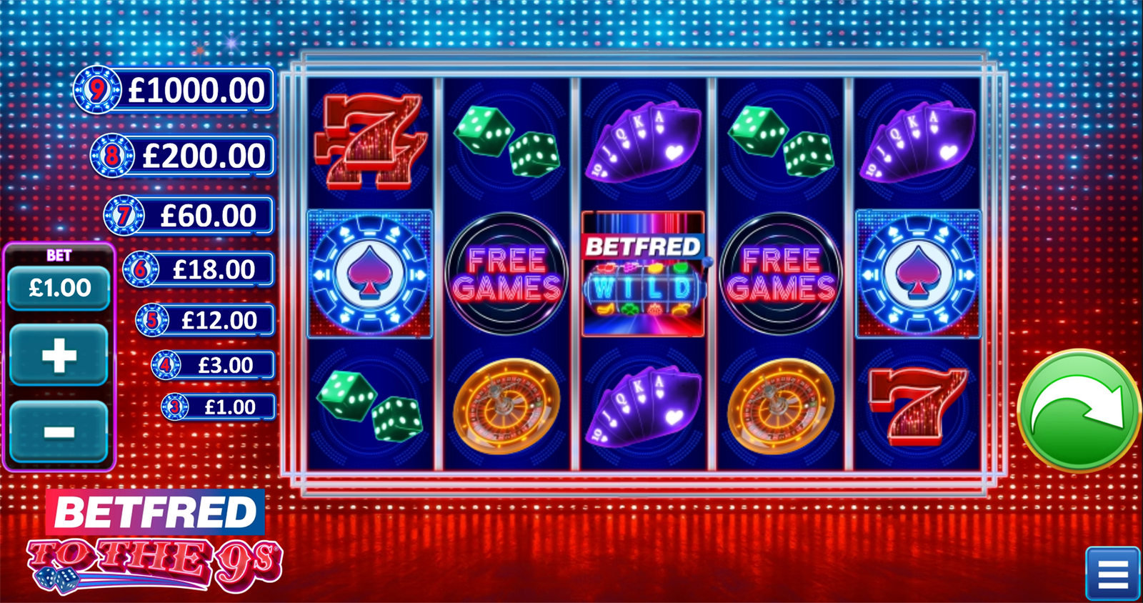 Betfred to the 9s: Try out our new exclusive slot