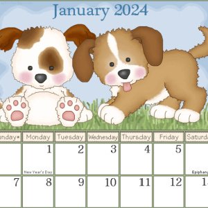 🧸Free Organization Printable: Monthly 2024 Calendars – Cute Animals, Flowers, Teddy Bears