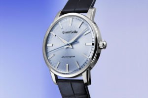 A Grand Seiko “First” 3180 Remake in Titanium and Powder Blue