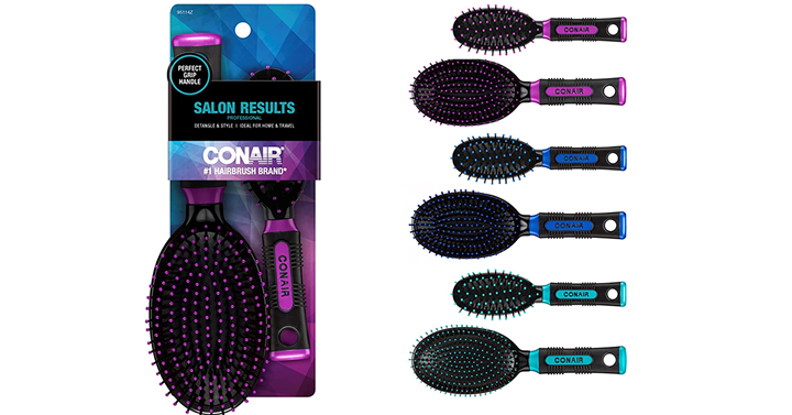 Conair Hair Brush 2-Piece Set with Rubber-Grip Handles – $5.75!