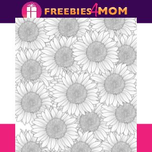 🌻Free Printable Adult Coloring: Sunflowers