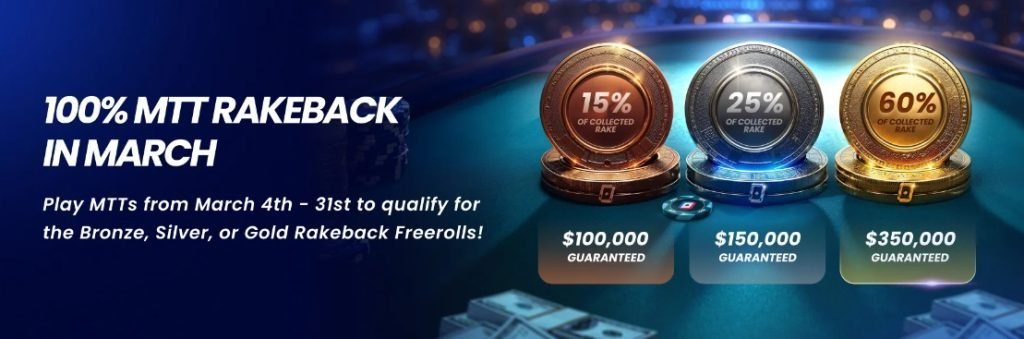 March Madness: WPT Global Offers 100% MTT Rakeback Freeroll