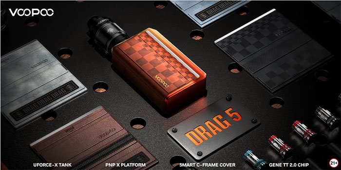 VOOPOO DRAG 5 Double New Launch: First 177W Mod Vape with New UFORCE-X Tank (PnP X)