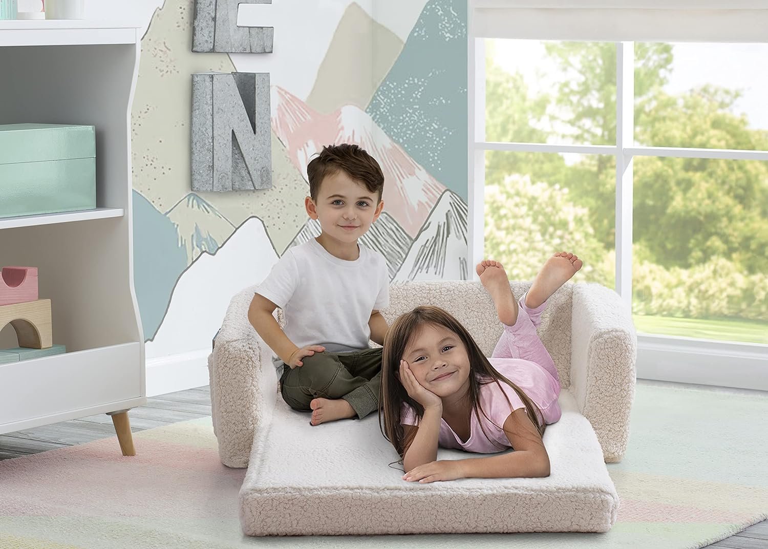 Delta Children Cozee Flip-Out Sherpa 2-in-1 Convertible Sofa – Only $39.99!