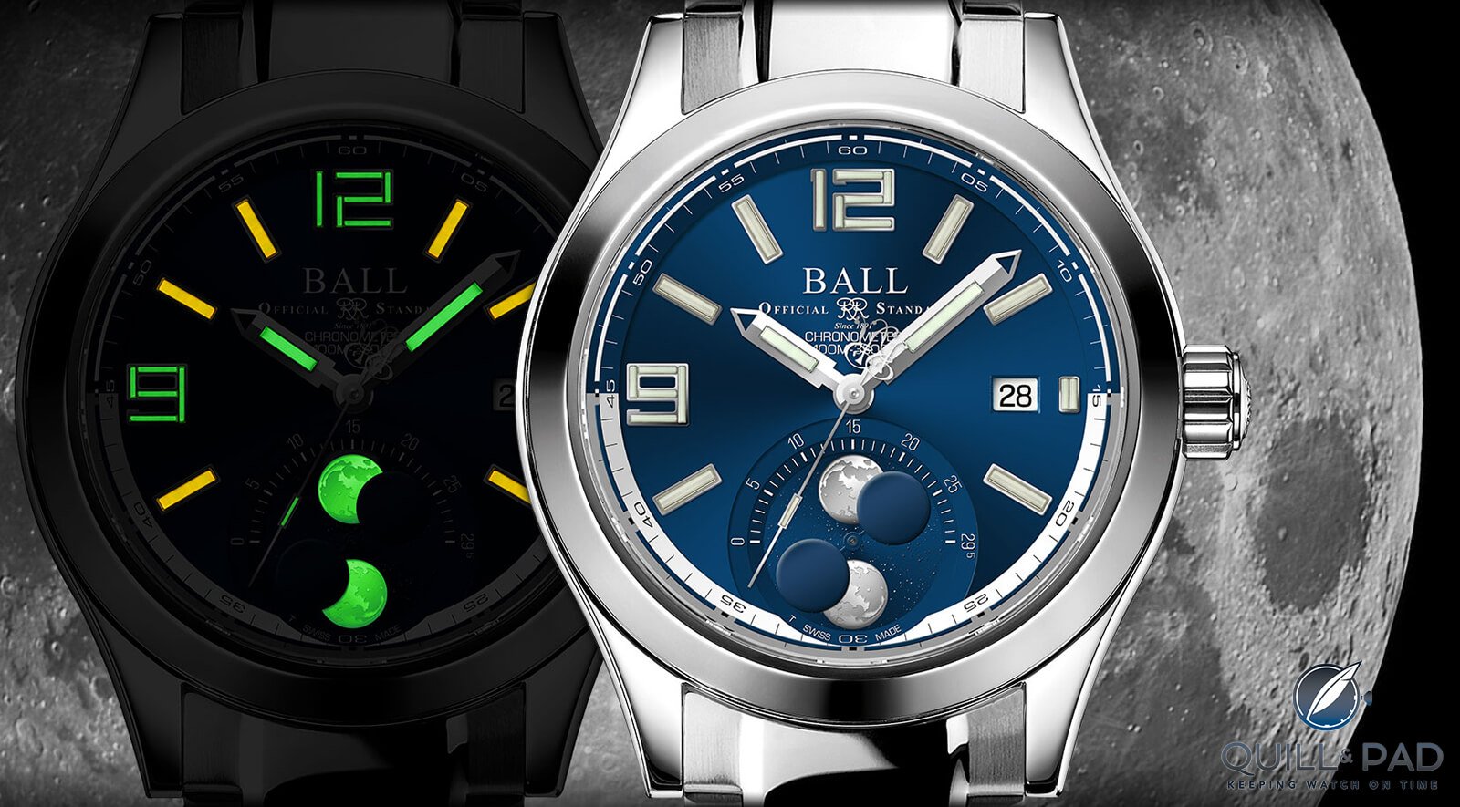 Ball Watch Engineer II Moon Phase Chronometer: Lume on the Moon and Strong Enough to Survive a Train Wreck!