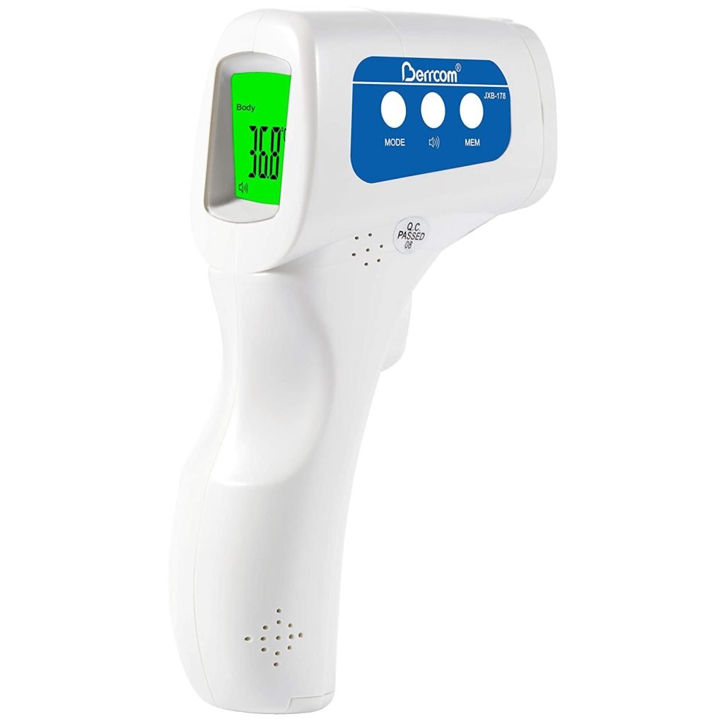 Berrcom non-contact infrared forehead thermometer for $3