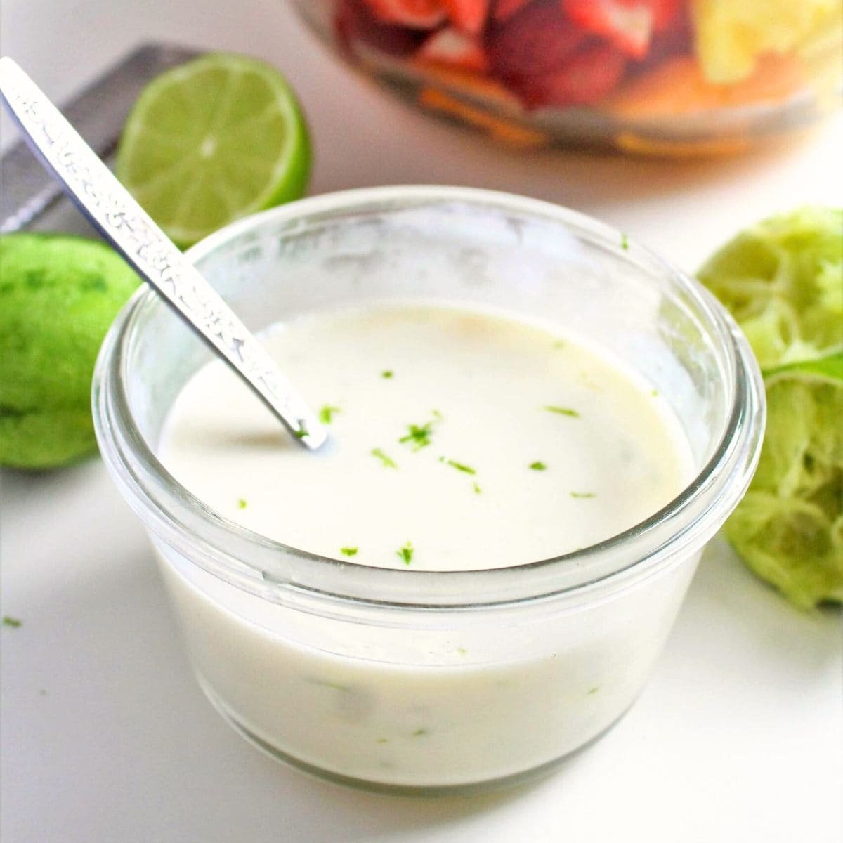 Creamy Honey Lime Dressing with Greek Yogurt (3 Ingredients)