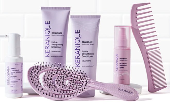 Keranique Hair Regrowth System 65% Off + 3 FREE Gifts + FREE Shipping