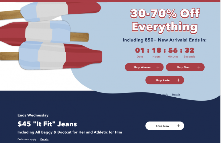 <div>American Eagle & Aerie Canada Sale: Save 30-70% off Everything Including New Arrivals</div>