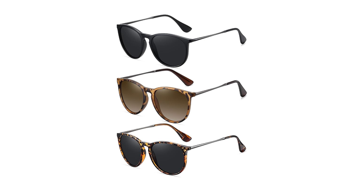 Mens or Womens Polarized Sunglasses – 3 Pairs – Just $16.99!