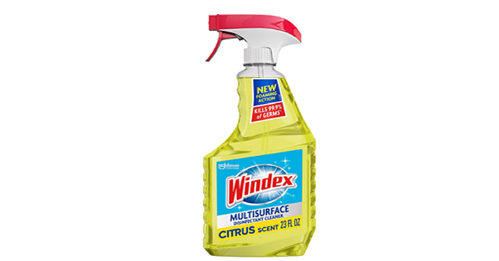 Windex Multi-Surface Cleaner and Disinfectant Spray Bottle, Citrus Fresh Scent 23oz – Just $1.97!