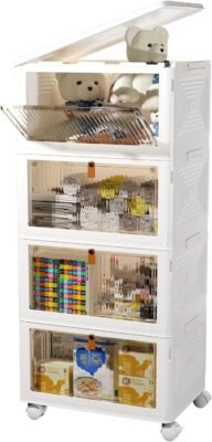 4 Tier 23 Qt Stackable Storage Bins with Lids Only $23.39