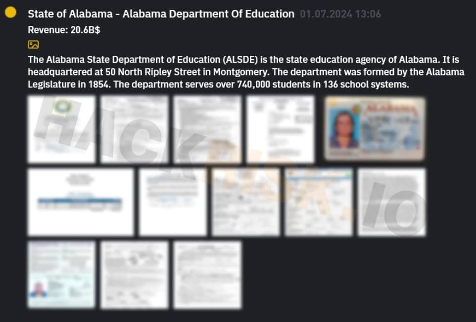 Ransomware gang Inc claims cyber attack on Alabama Dept of Education