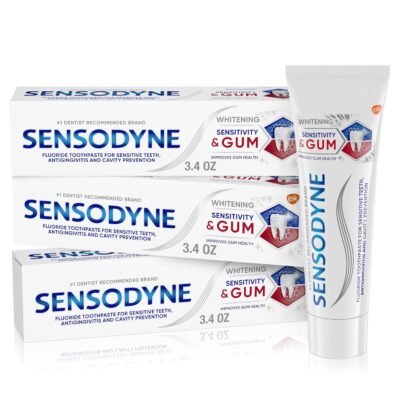 <div>Sensodyne Sensitivity & Gum Whitening Toothpaste, 3.4 Ounces (Pack of 3) Only $10.50</div>