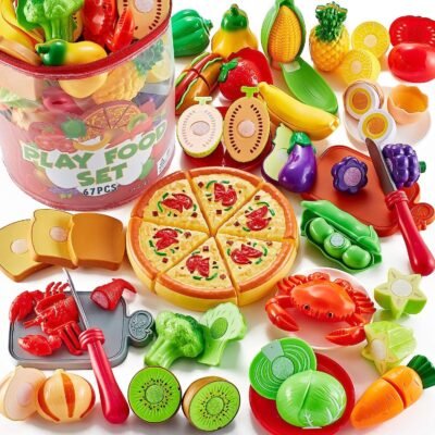 67 Pc Pretend Play Food Sets for Kids Only $17.54