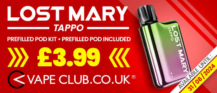 Vape Deal!! Lost Mary Tappo + Pod – Only £3.99!