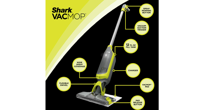 Shark VACMOP Cordless Hard Floor Vacuum Mop with (2)Disposable VACMOP Pads – Just $43.89! Walmart Deals End Tonight!