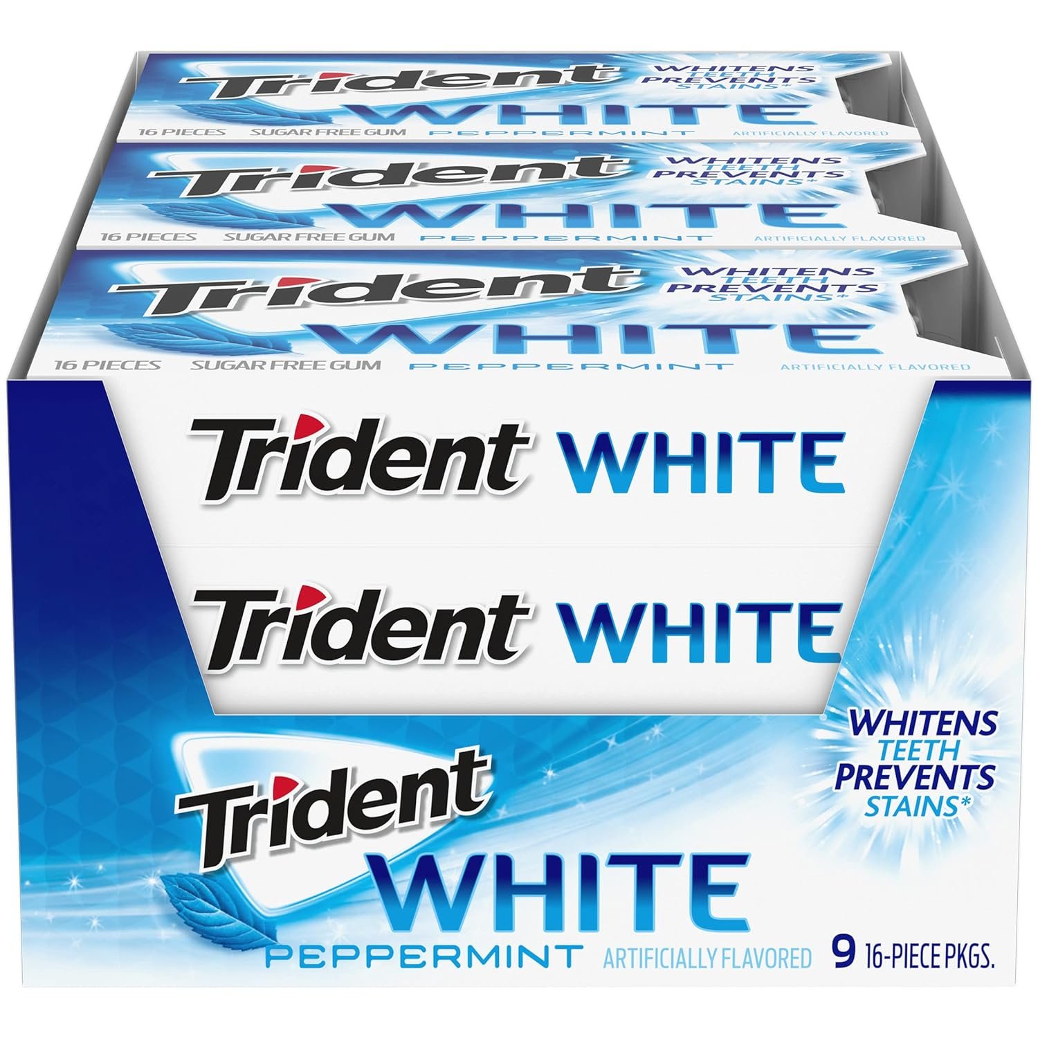 Trident White Peppermint Sugar Free Gum (Pack of 9) – Only $7.19!