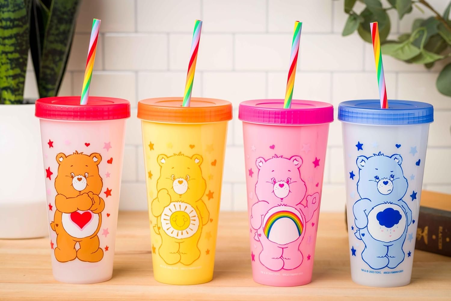 Care Bears Hearts and Stars 4 Pack Plastic Color Changing Tumblers – Only $14.89!