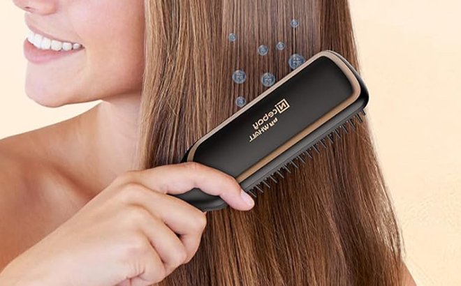 Hair Straightener Brush $14.99 Shipped at Amazon