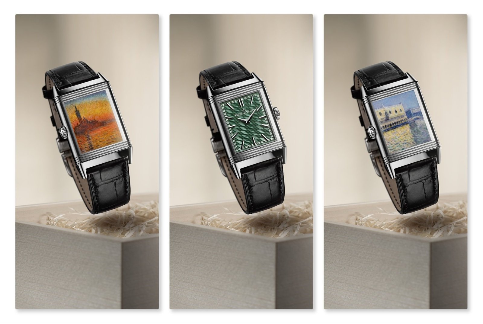 The New Jaeger-LeCoultre Reverso Tribute Enamel “Venice Series”  — Three Monet-Inspired Watches From The Métiers Rares Atelier