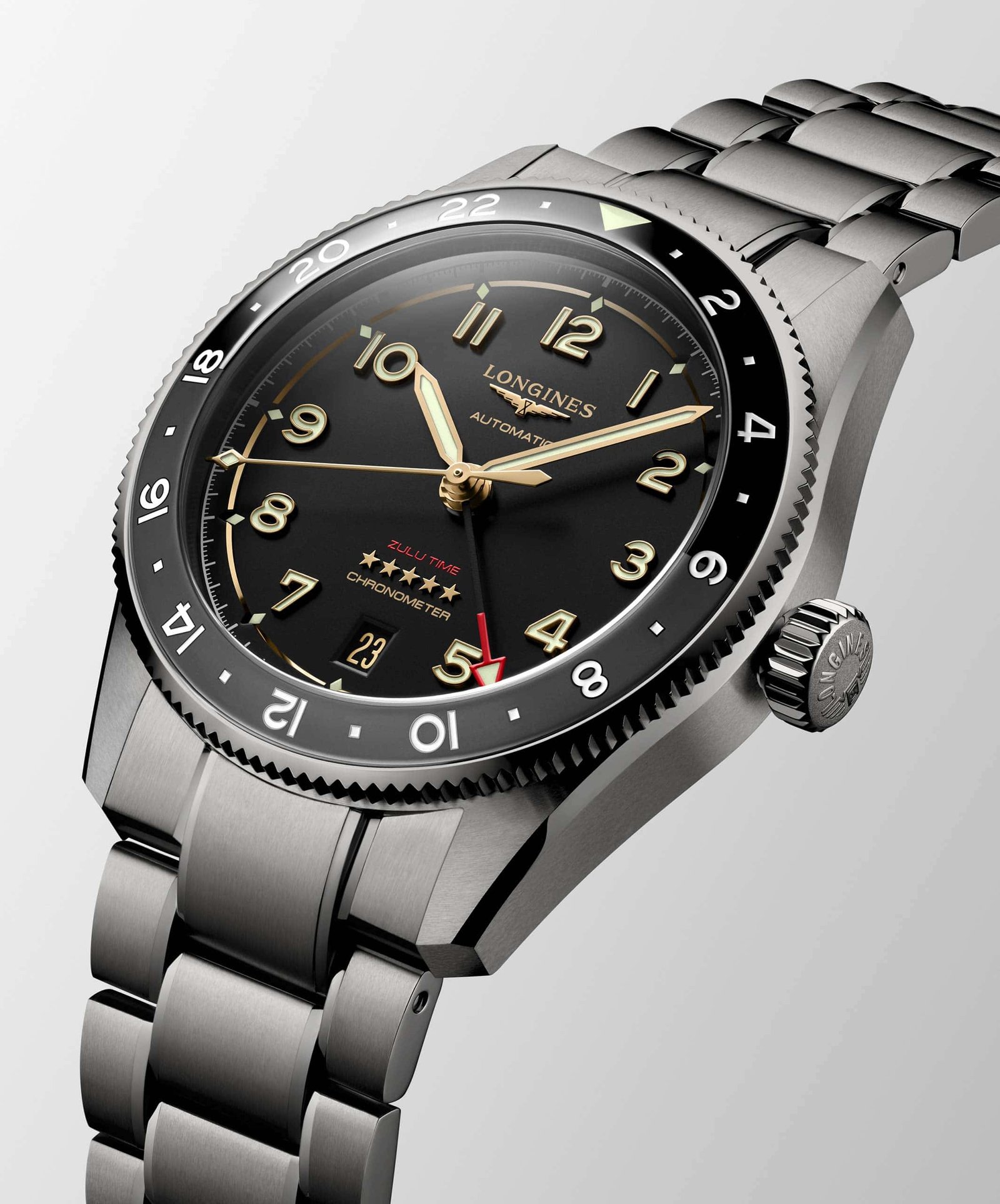 Longines Debuts the First Non-Limited Spirit Zulu Time in Titanium