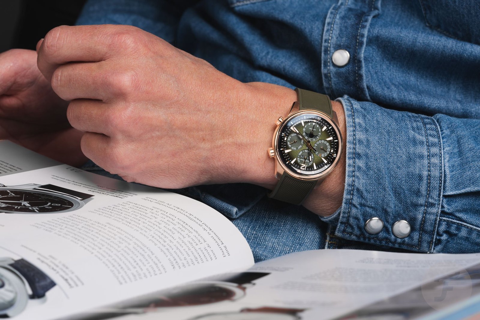 Nothing Makes Sense This Monday, And The Jaeger-LeCoultre Polaris Perpetual Calendar In Pink Gold And Green Is To Blame