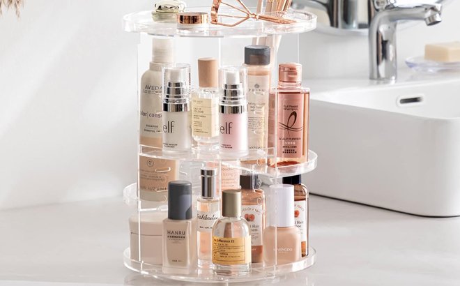 Rotating Makeup Organizer $7.99 at Amazon