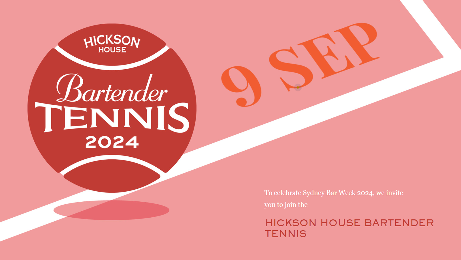 Swing those racquets! Hickson House Bartender Tennis is back at Sydney Bar Week.