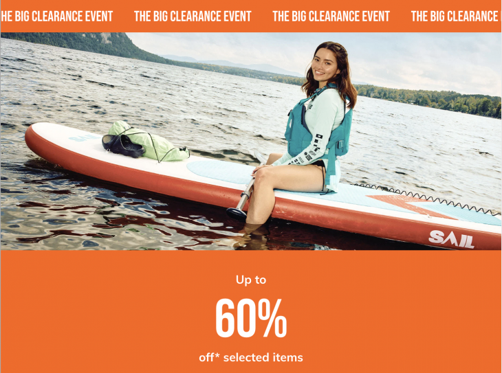 SAIL Canada The Big Clearance Event Sale: Save up to 60% off