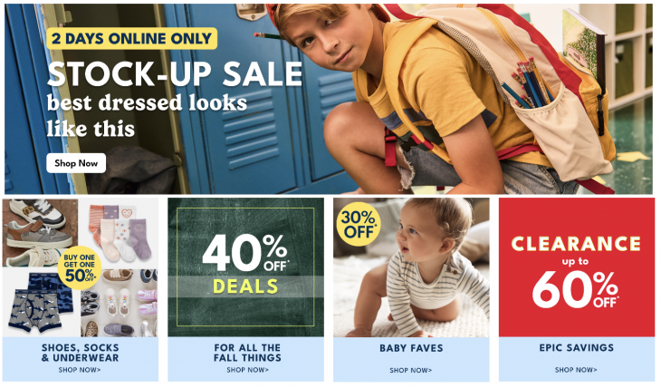 Carter’s OshKosh B’gosh Canada 2 Days Only Online Sale: Save up to 40% off + More