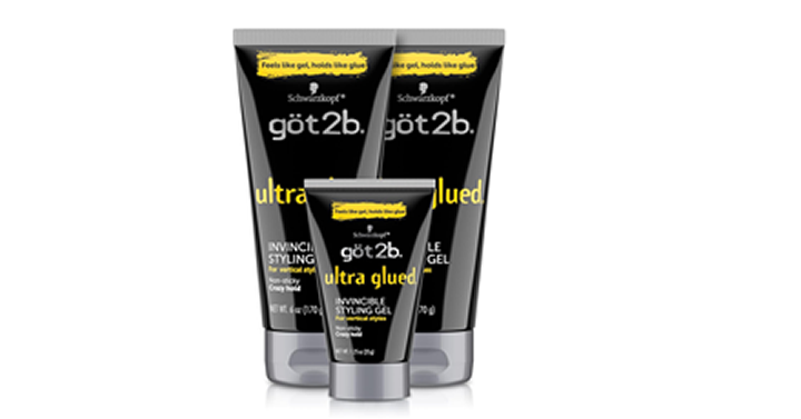 Got2B Ultra Glued Invincible Styling Gel – 2 6 oz tubes, 1 Travel 1.25 oz tube – Just $10.49!