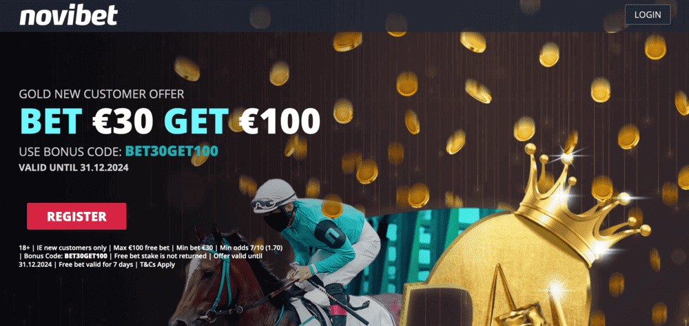 Get a huge €100 from betting site Novibet