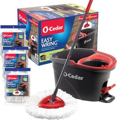 <div>O-Cedar Easywring Microfiber Spin Mop & Bucket with 3 Extra Refills Only $37.99</div>