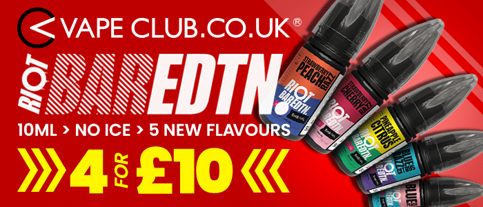 Vape Deal!! 4x 10ml Riot Bar EDTN For Only £10!