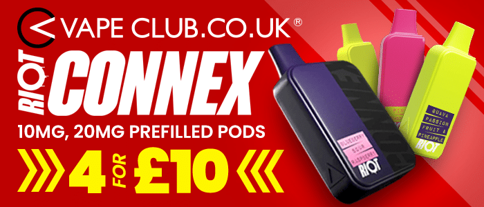 Vape Deal!! Get 4 Riot Connex Pods For Only £10!