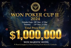 Won Poker Cup raises the stakes this November with US$ 1 Million in guarantees