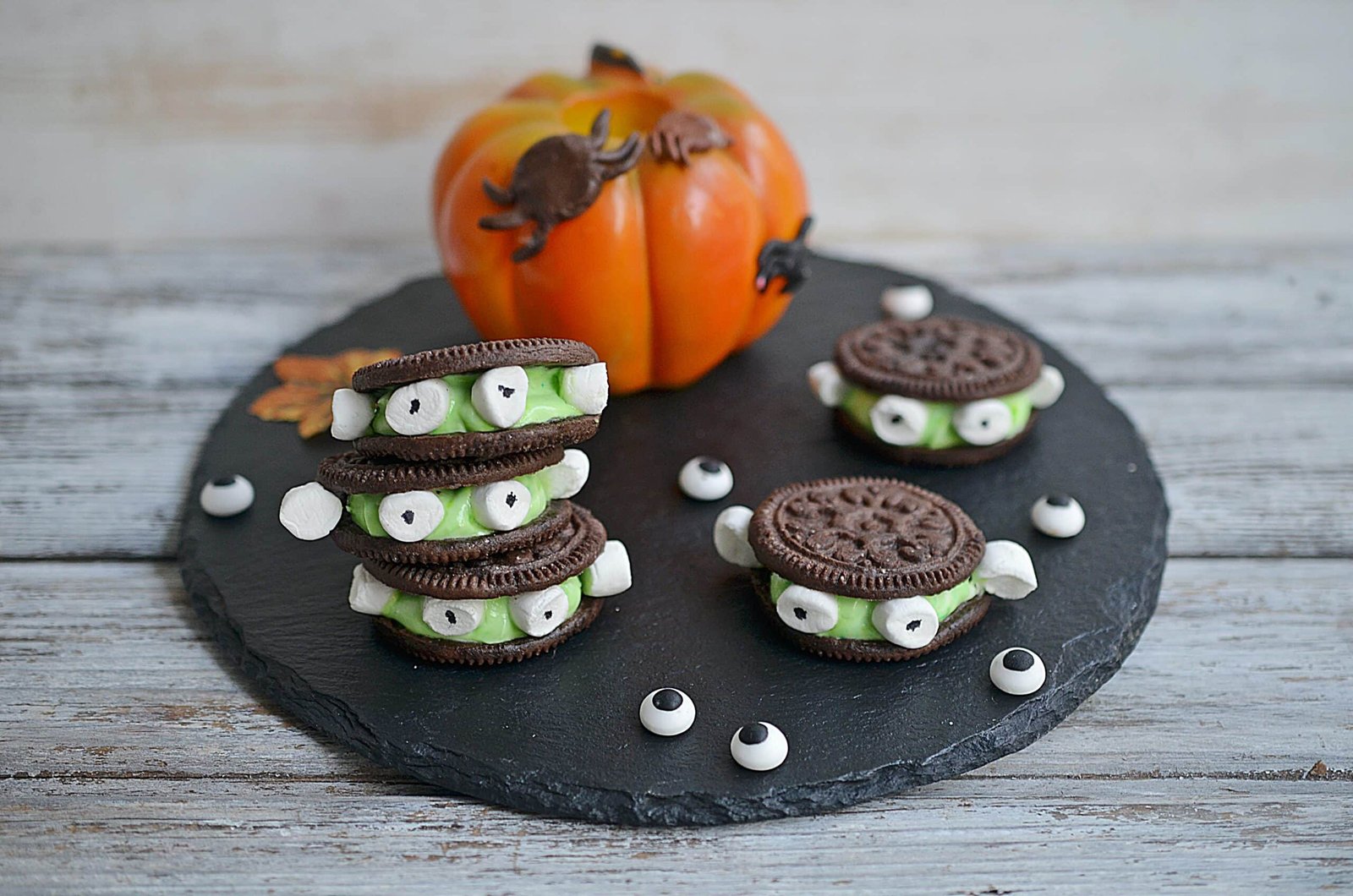 Frankenstein Cookies for Halloween – Simple No Bake Halloween Treat!