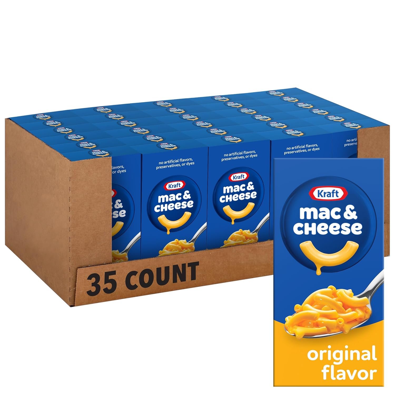 Kraft Original Flavor Macaroni and Cheese Dinner (Pack of 35) – Only $17.98!