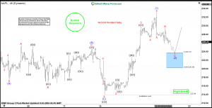 Intraday Elliott Wave View on Apple (AAPL) Forecasting Support Zone