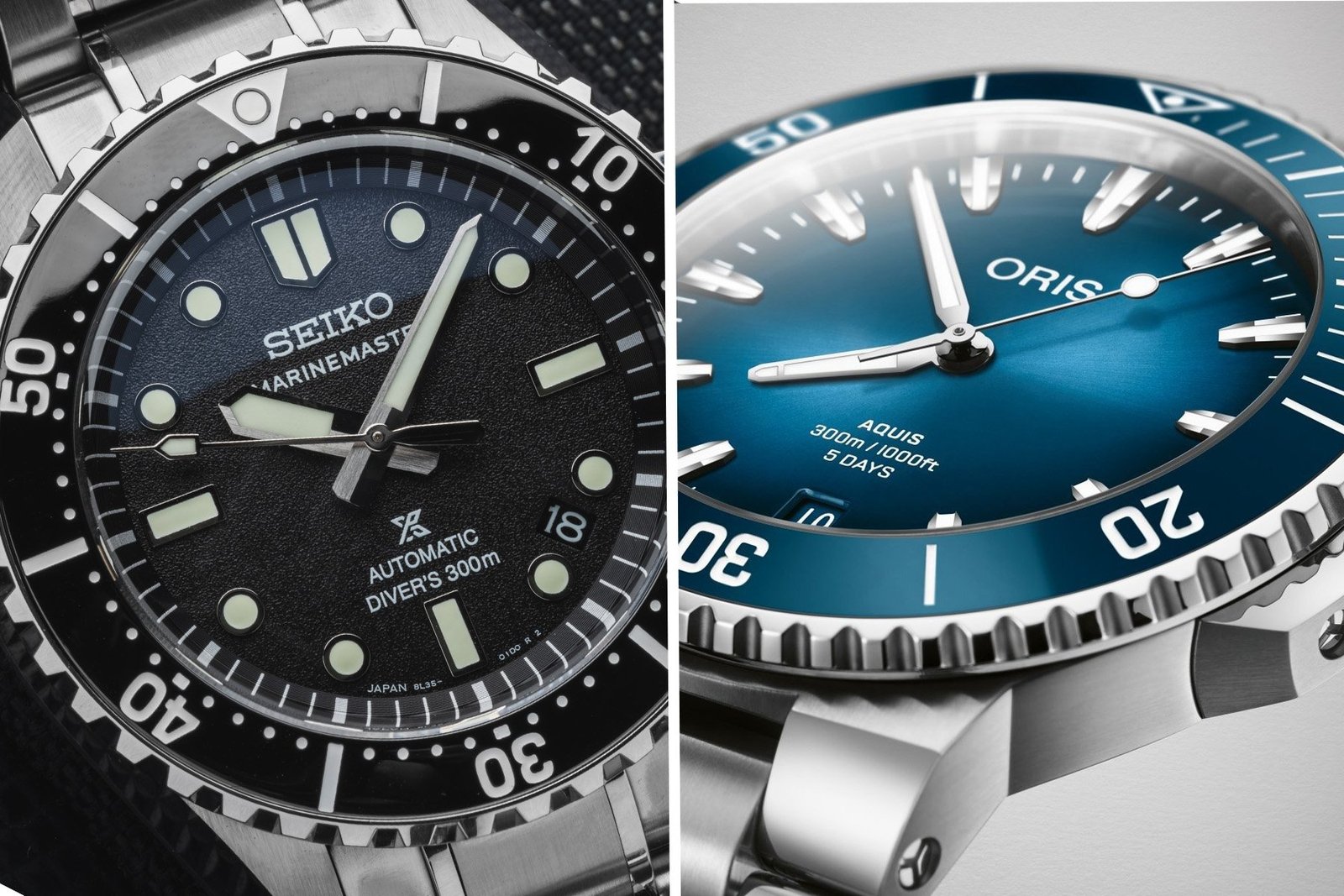 Sunday Morning Showdown: Seiko Prospex Marinemaster SLA079 Vs. Oris Aquis Date Calibre 400