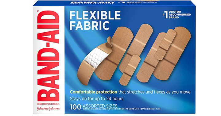 Band-Aid Brand Flexible Fabric Adhesive Bandages Assorted Sizes, 2 x 100 Ct – Just $11.88!