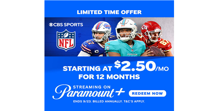 Try Paramount+ for $2.50 A MONTH! Limited Time Offer! Get 50% Off!