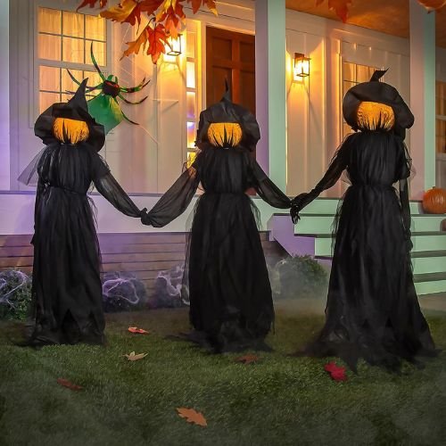 Halloween Decor Finds! This Set of 3 Lighted Halloween WitchStakes is ONLY $79.98!