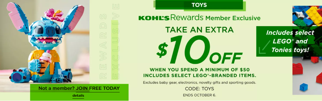 Kohl’s Toys Sale! $10 Off $50+ Coupon!! Includes Tonies, LEGO, Step2 and MORE!!