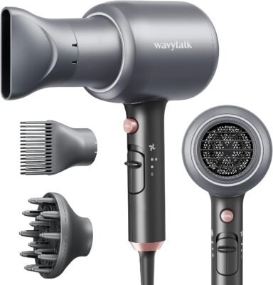 Wavytalk Ionic Hair Blow Dryer with Diffuser Only $30.23