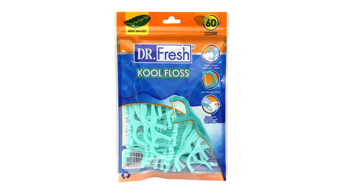 Dr. Fresh Kool Floss, Mint Waxed Dental Flossers, 60 Count – Just $1.00!