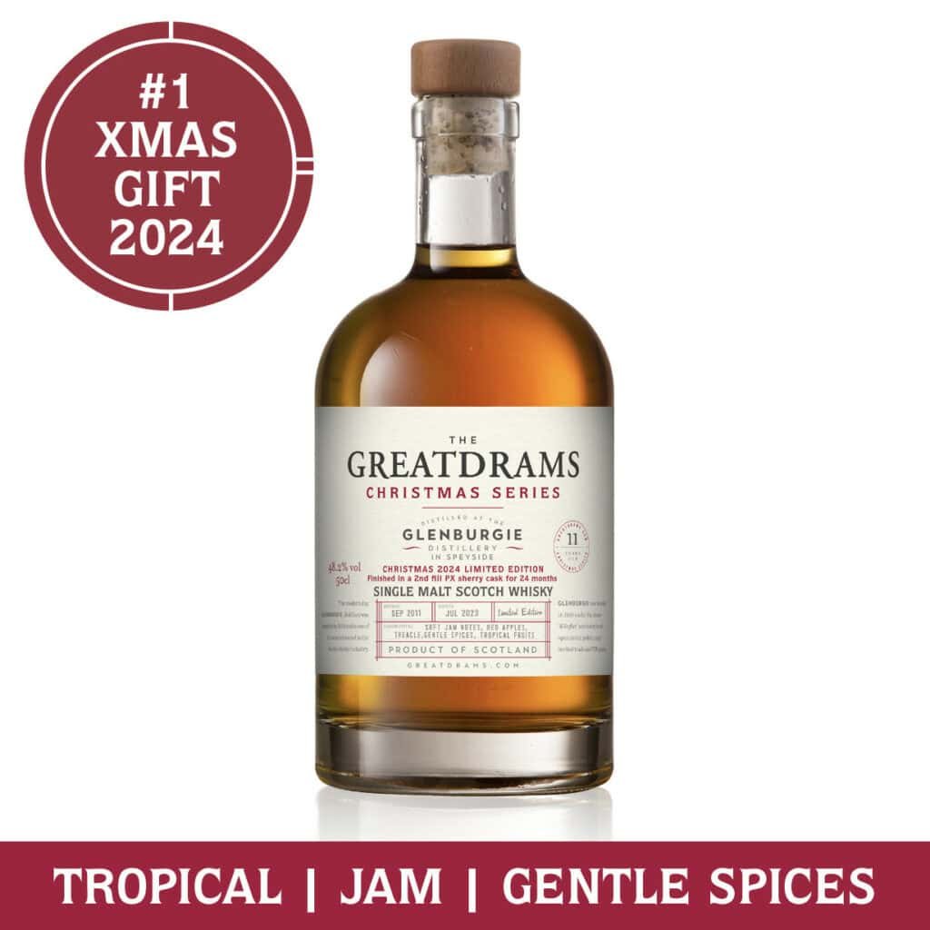 Introducing The GreatDrams Christmas 2024 Glenburgie 11 Year Old Single Malt PX Sherry Cask Finish Whisky Release