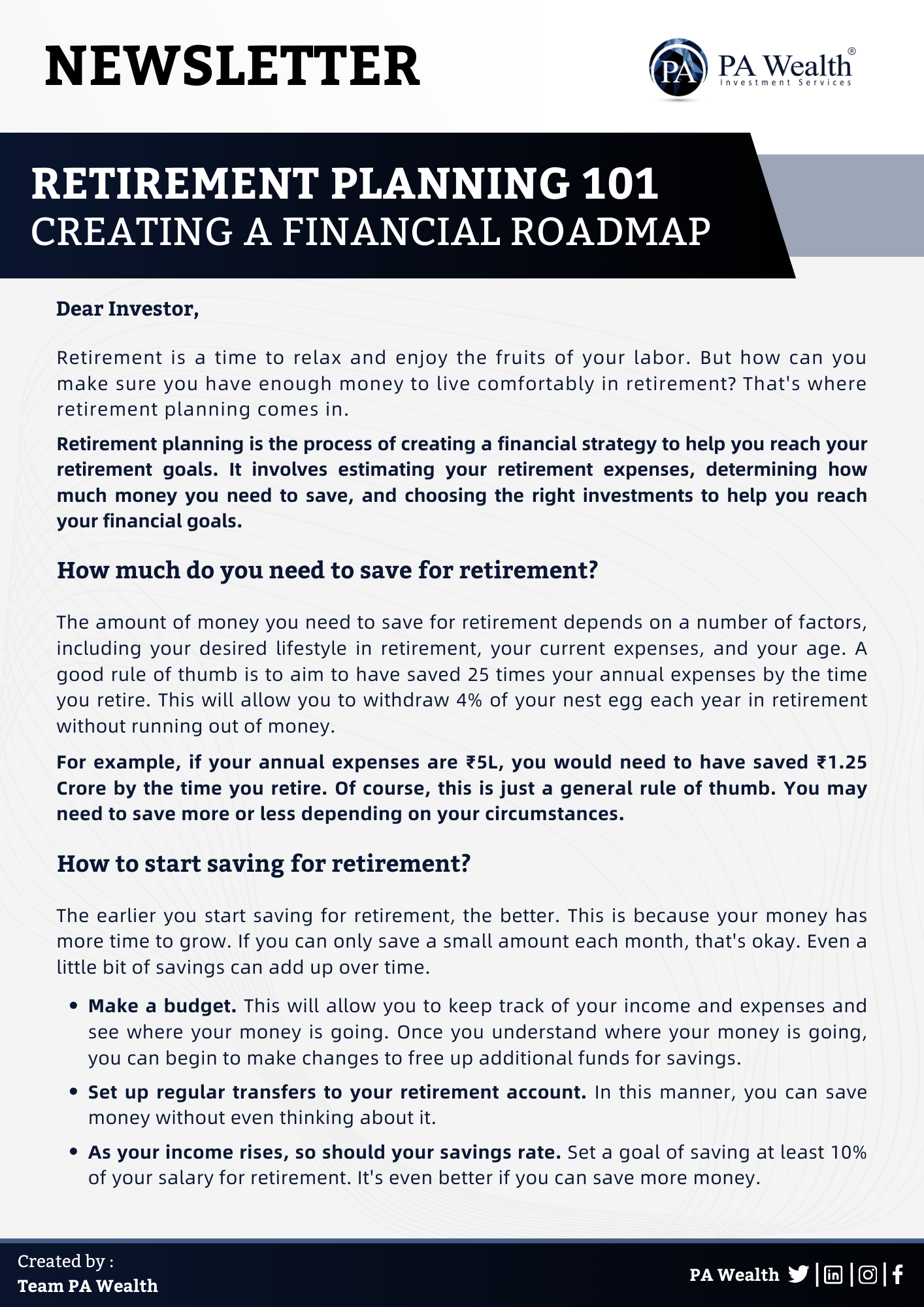 Retirement Planning 101: Creating a Financial Roadmap for Retirement