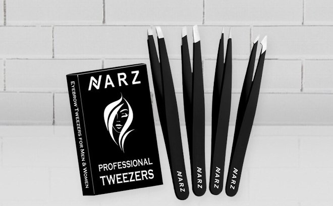 4-Piece Tweezers Set $3 at Amazon